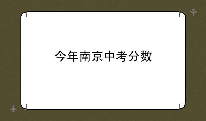 今年南京中考分数