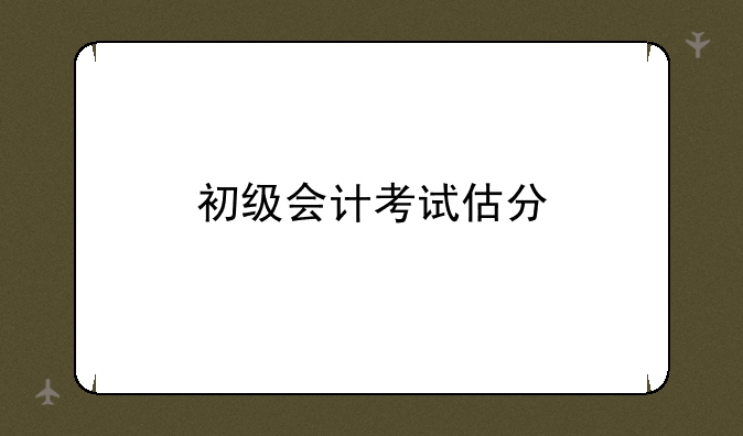 初级会计考试估分