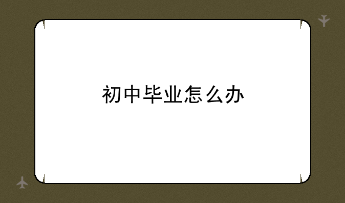 初中毕业怎么办