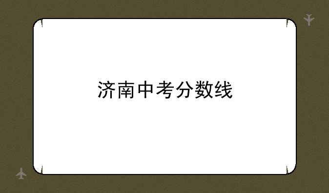 济南中考分数线
