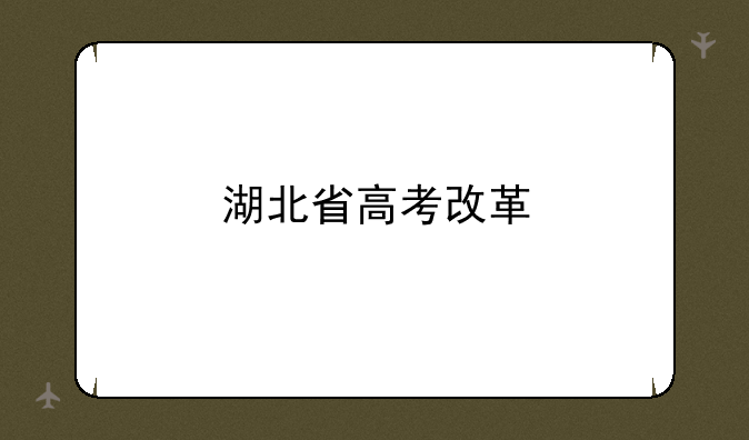 湖北省高考改革