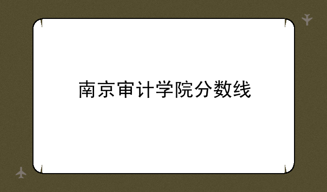 南京审计学院分数线