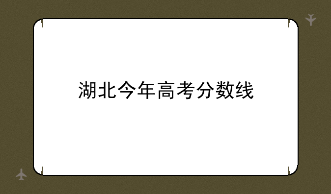 湖北今年高考分数线
