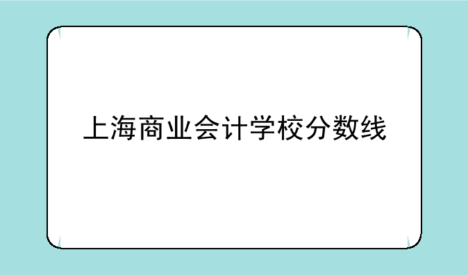 上海商业会计学校分数线