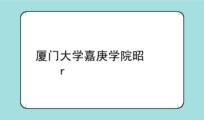 厦门大学嘉庚学院是几本