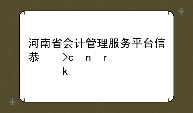 河南省会计管理服务平台信息变更需要多久